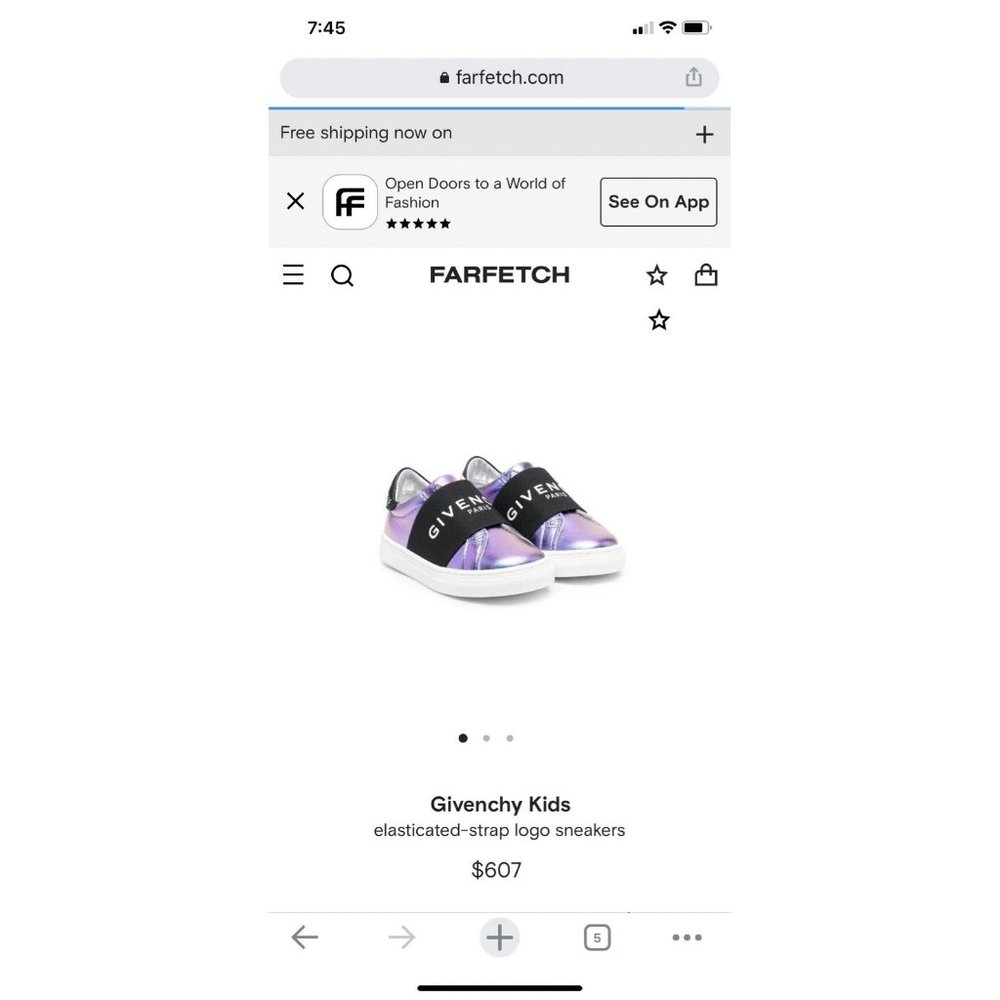 Givenchy Kids Elasticated-Strap Logo Sneakers Purple EU 33/US 8 $607. Pre-Owned - Picture 9 of 9
